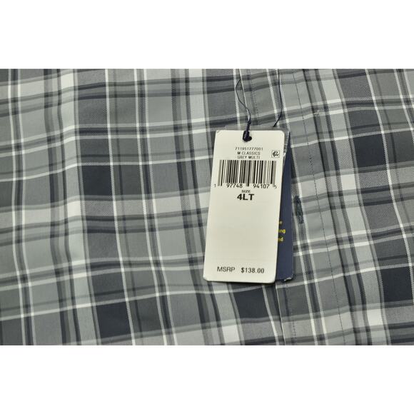 NEW Polo Ralph Lauren Men's Performance Plaid Button Down Shirt Size 4XLT Gray - Picture 4 of 8